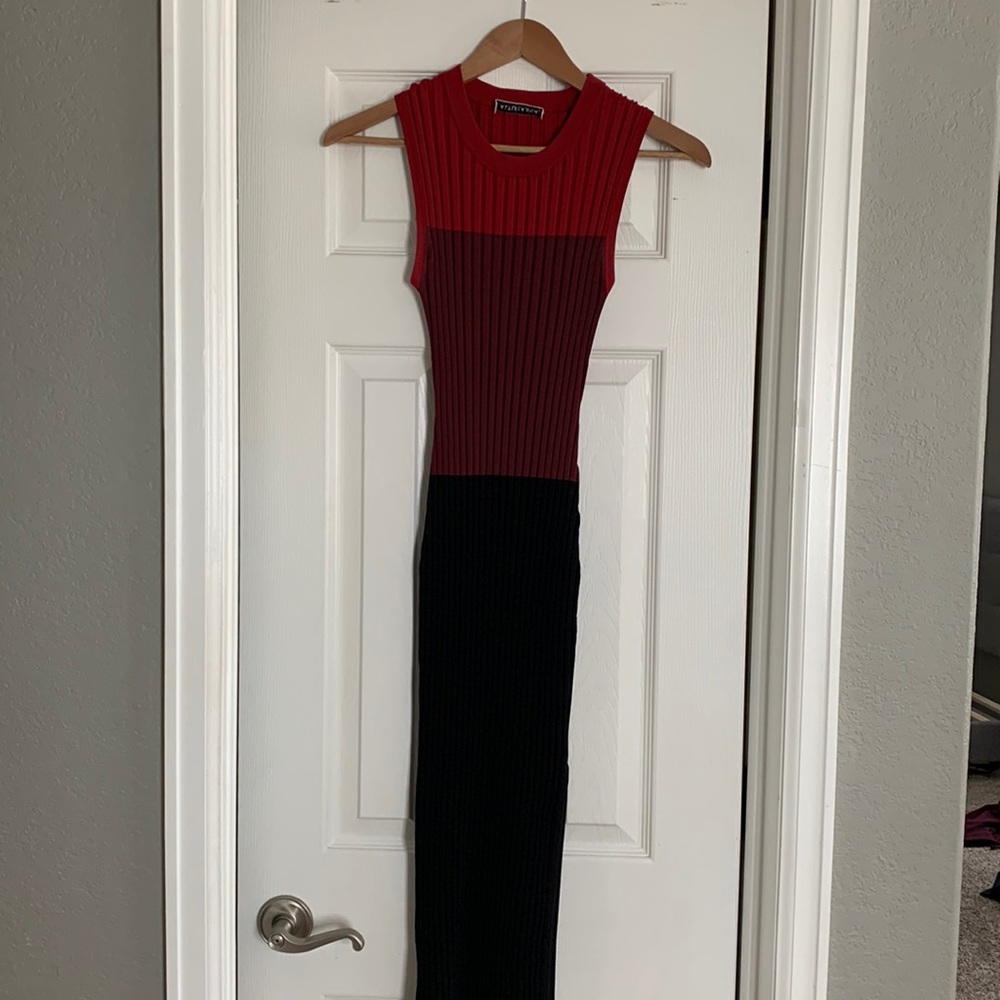 Altuzarra slinky color block dress